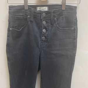 Madewell 10” High Rise Skinny in Berkeley Black: Button Through Edition